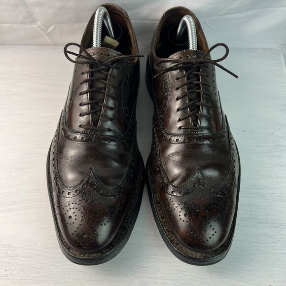 Vintage Allen Edmonds Boulevard Wingtip Shoes Size 10.5 B 6375 Brown USA main image 9